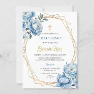 Invitación de bautismo para niño einladung