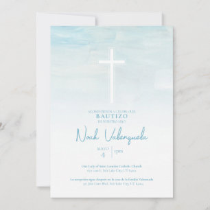 Invitación de Bautizo Niño Azul Spanien Einladung