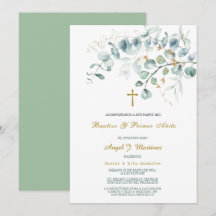 Invitación de Bautizo Y Primer Añito Einladung