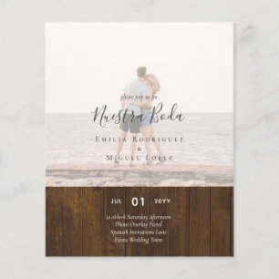 Invitación de Boda con Superposición de Fotos Flyer