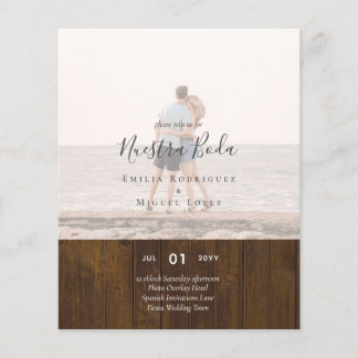 Invitación de Boda con Superposición de Fotos Flyer