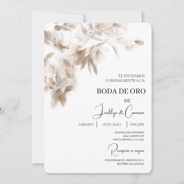 Invitación de boda de oro einladung (Vorderseite)