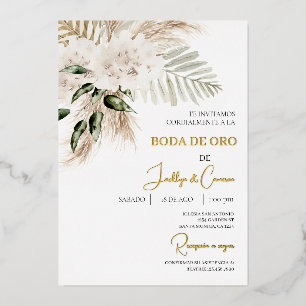 Invitación de boda de oro folieneinladung