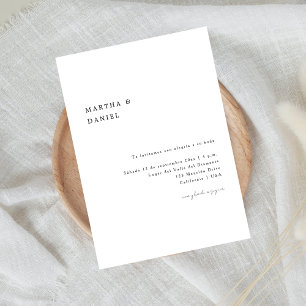 Invitación de boda elegante   Spanische Hochzeit Einladung