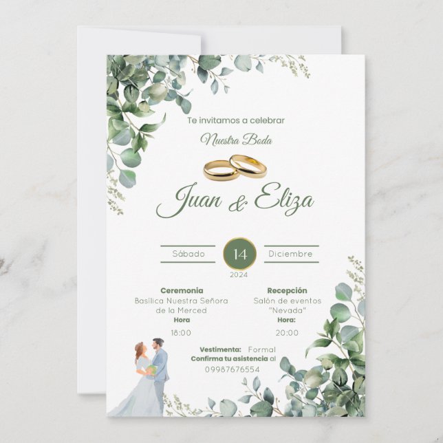 Invitación de Boda Nature Einladung (Vorderseite)