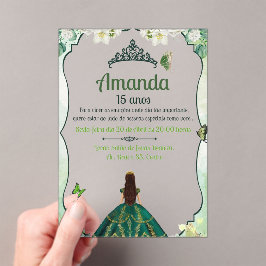 INVITACION DE BODA / QUINCEAÑERA EN ACRILICO DE 5X ACRYLEINLADUNGEN