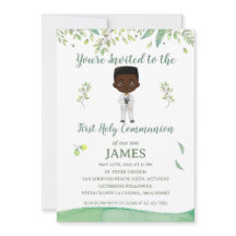 Invitación de Comunión modelo JAMES