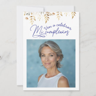 Invitación de cumpleaños de 50 años con foto einladung