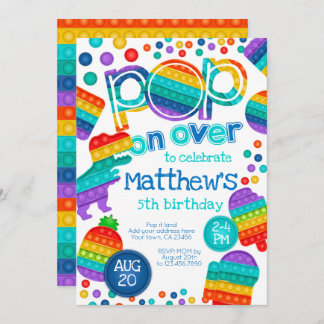 Invitación de cumpleaños Pop It Einladung