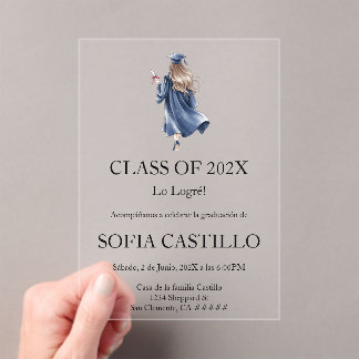Invitación de graduation en español acryleinladungen