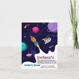 Invitación de primer cumpleaños de un niño  einladung