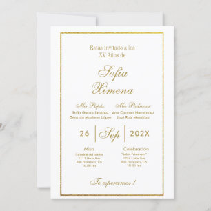 Invitación de quinceñera elegante einladung