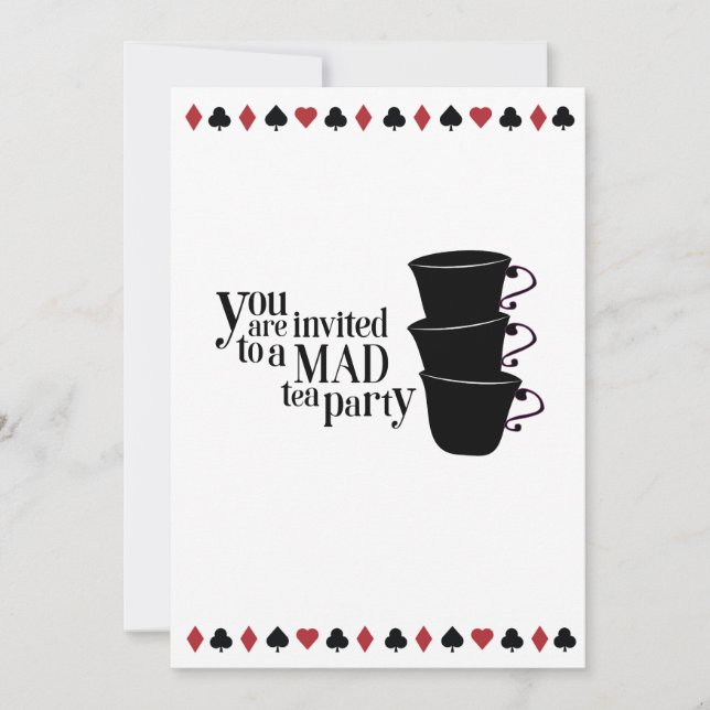 Invitación editable Wonderland Einladung (Vorderseite)