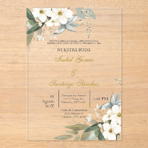 Invitación en Español para boda Acryleinladungen