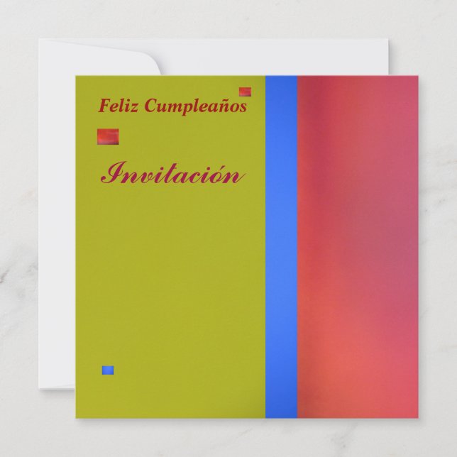 Invitación - Feliz Cumpleaños Card Einladung (Vorderseite)