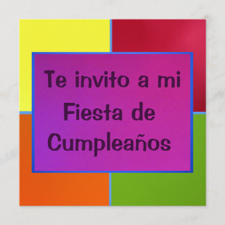 Invitación - Fiesta de Cumpleaños - Mehrfarben Einladung