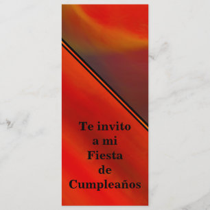 Invitación - Fiesta de Cumpleaños - Naranja Einladung