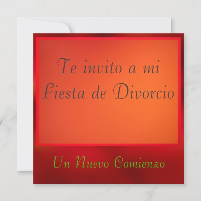 Invitación - Fiesta de Divorcio Einladung (Vorderseite)