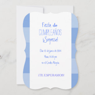 Invitación - Fiesta Sorpresa de cumpleaños - Azul Einladung