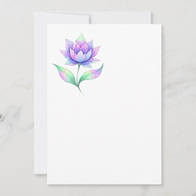 Invitacion flor multicolor einladung (Vorderseite)