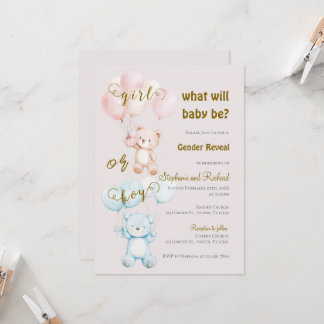 Invitación Gender Reveal Invitation Einladung