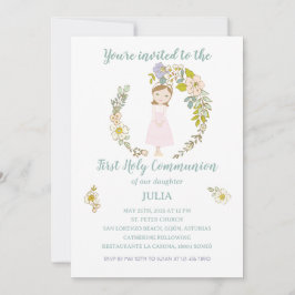 Invitación JULIA Primera Comunión Einladung