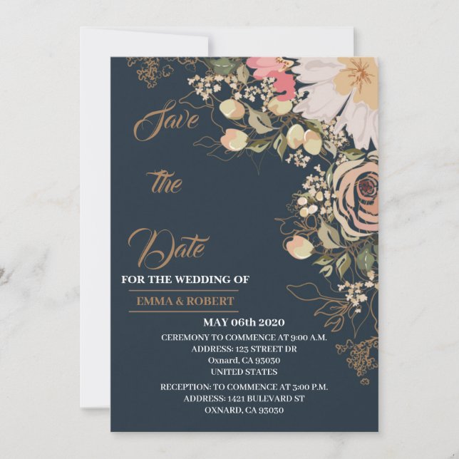 Invitación Magnética Wedding Invitation Cards with (Vorderseite)