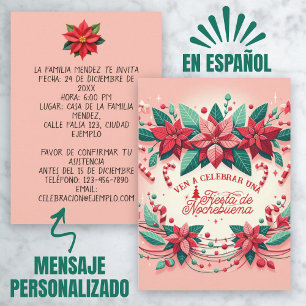 Invitación Mexican Fiesta de Nochebuena Spanisch Einladung