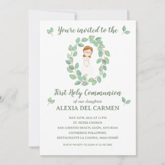 Invitación modelo Alexia Primera Comunión Einladung