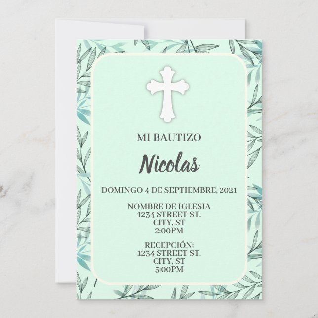 INVITACION NEUTRAL PARA EVENTO RELIGIOSO EINLADUNG (Vorderseite)
