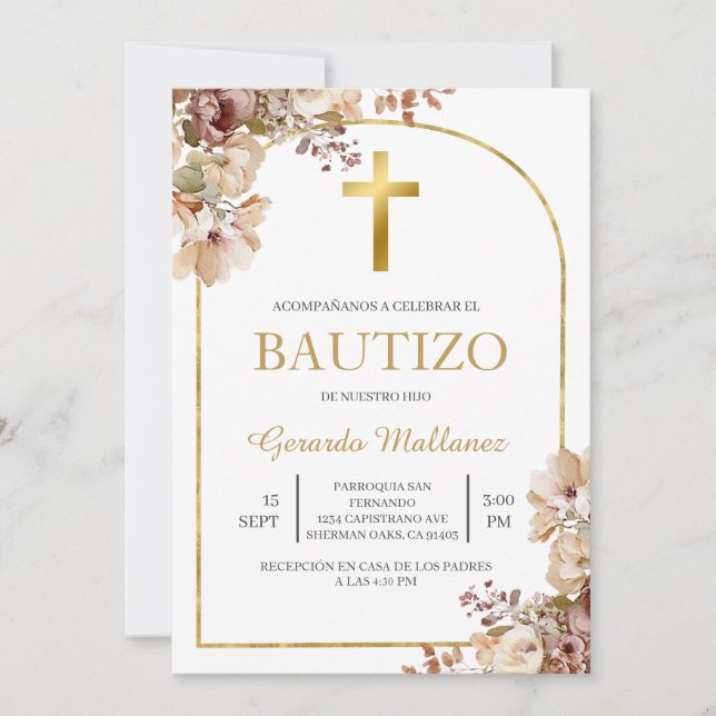 Invitación para bautismo einladung (Vorderseite)