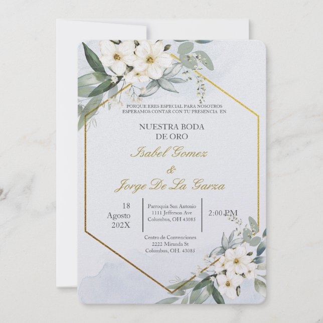 Invitación para boda de oro einladung (Vorderseite)