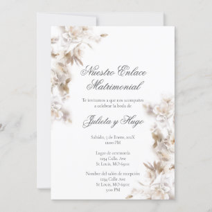 Invitación para boda ramo de flores einladung