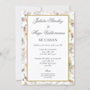Invitación para boda ramo de flores einladung