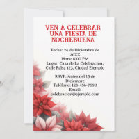 Invitación para Fiesta de Nochebuena Spanisch