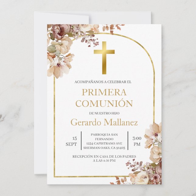Invitación para primera comunión einladung (Vorderseite)