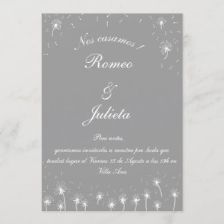 invitación pre-boda diente de león einladung