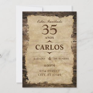 INVITACIÓN RÚSTICA EINLADUNG