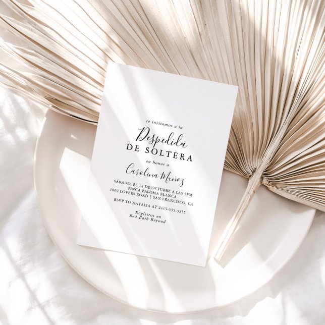 Invitación Sencilla de Despedida de Soltera Einladung (Von Creator hochgeladen)