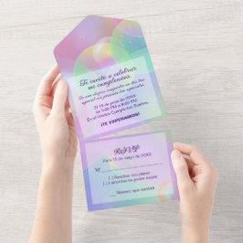 Invitación Todo En Uno - Cumpleaños - Editable All In One Einladung