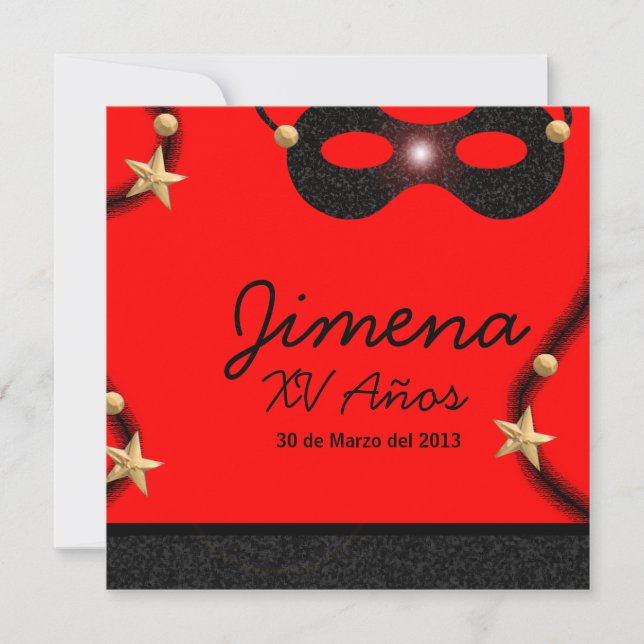 Invitación XV años Einladung (Vorderseite)