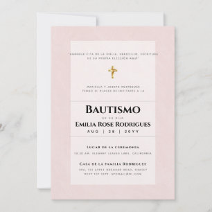 Invitaciones de Bautismo Español Católico Moderno Einladung