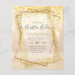 Invitaciones de Boda, spanisches Budget für Hochze Flyer