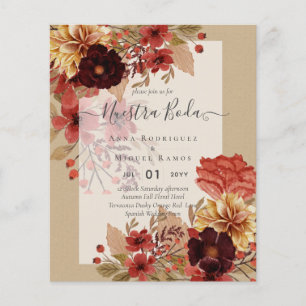 Invitaciones de Boda, spanisches Hochzeitbudget Fa Flyer