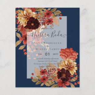 Invitaciones de Boda, spanisches Hochzeitbudget Fa Flyer