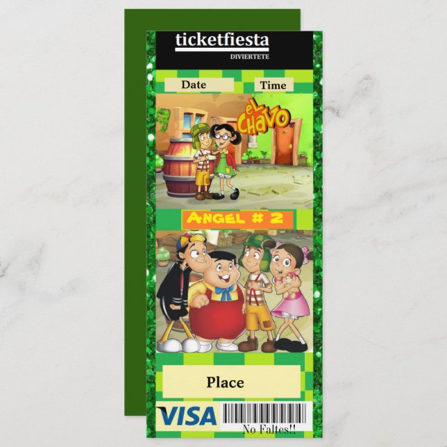 invitacon chavo von acht einladung (Vorne/Hinten)