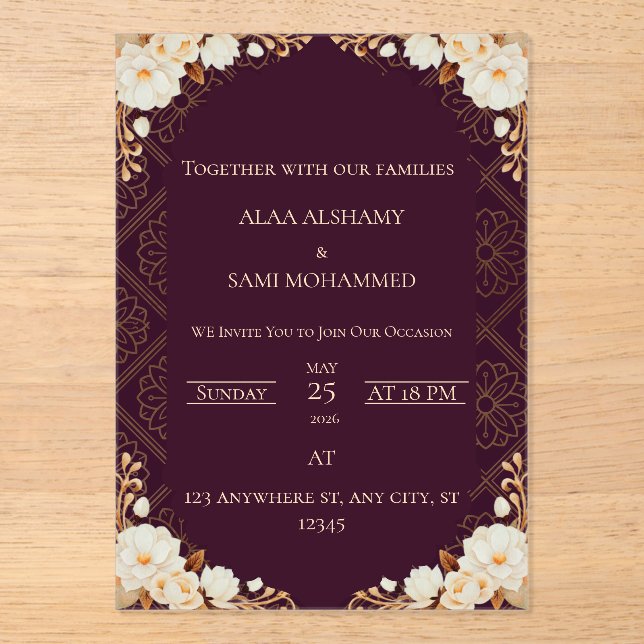 invitation acryleinladungen (Vorderseite)