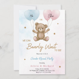 Invitation card for gender reveal party einladung