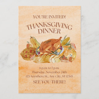 Invitation card for thanksgiving donner  einladung