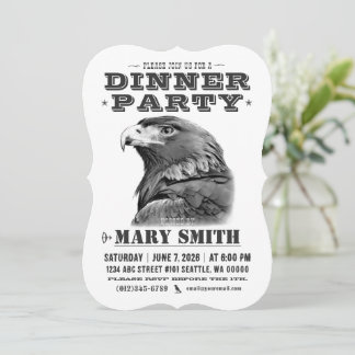 Invitation Card_Western Style (Golden Eagle) Einladung